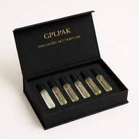 Coffret de découverte de parfums rigides de luxe personnalisé, mini collection d'échantillons de parfum, Caja De Perfume De Lujo Para Set Promocional