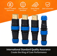 Conector Industrial de 2 Pines SZC16 2P-F-M Soldado para Cableado de Equipos Mecánicos de Automatización