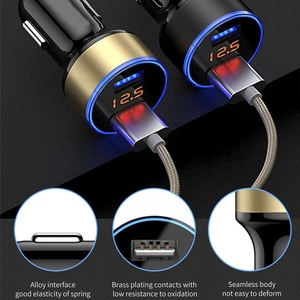 Cantell Smart 5V 3.1A USB chargeur de <span class=keywords><strong>voiture</strong></span> rapide <span class=keywords><strong>adaptateur</strong></span> 12.5V double USB téléphones mobiles caméras 10W puissance chargeur de <span class=keywords><strong>voiture</strong></span> électrique écouteurs - Product Image 4