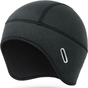 Winter Windproof Ski <b>Cap</b> Fleece Lined Warm Outdoor Hat For Cycling <b>Hiking</b> Running Skiing Adults Solid Color - Product Image 1