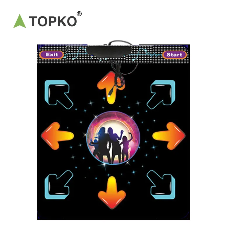 TOPKO เสื่อฟลอร์เต้นรำ,แผ่นรองพื้นสำหรับเต้น Somatosensory Light Up