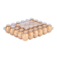 Boîte d'emballage transparente jetable en plastique PET à 30 compartiments pour œufs de poule, barquette blister pour 30 œufs