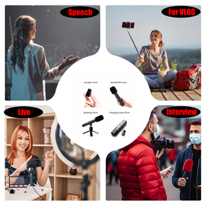 Set de Micrófono Lavalier D28 para Enseñanza en Línea, Vlogs, Uso Inalámbrico con Audio Perfecto - Product Image 3