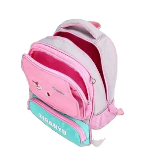 Correas de hombro reflectantes, diseño de seis ruedas, mochila escolar para niños, conjunto de dos piezas