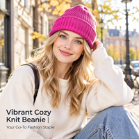 Bonnet en tricot côtelé uni pour homme et femme, chaud et épais, avec revers, pour l'hiver, plusieurs couleurs, bonnet tricoté décontracté