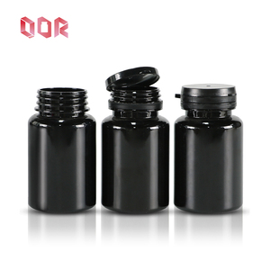 Personnalisé 80 100 150 200 250 300 400 Ml Emballage en plastique PET Vitamine Bouteilles de pilules blanches vides Bouteille de capsule blanche noire médicale - Product Image 1