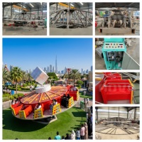 Manège Nova Rides Crazy Dance Flying Turntable avec éclairage LED, manège Ballerina pour parc d'attractions extérieur, manège Hully-Gully à vendre