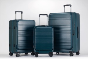 Ensembles de bagages 20 24 28 "Valise de voyage de luxe personnalisée Ouverture frontale pour bagages avec chargement USB, Trolle à ouverture frontale latérale 100% PC - Product Image 4