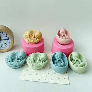2 phong cách của ngủ bé ngày của mẹ nến, thạch cao, nhựa, xà phòng, bánh, sơ sinh phước lành Silicone khuôn - Product Image 5