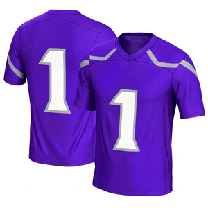 Nouvelle arrivée, maillot de football américain personnalisé, col en V, uniforme d'équipe, vêtements de sport de performance, maillot de jeu, OEM ODM, 100% polyester - Product Image 6