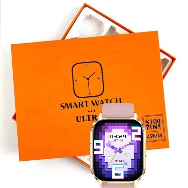 2023 Smart Watch 7 in 1 Square TFT Display Steel Band Answer Call Sleep Tracker S100 Ultra
