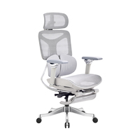 Chaise de bureau ergonomique moderne réglable avec base pivotante en nylon et hauteur ajustable pour bureau à domicile et chambre
