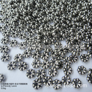 Lidu chuỗi hạt 7mm Spacer hạt Antique thép không gỉ hoa hình chuỗi DIY handmade Vòng đeo tay Vòng Cổ Phụ Kiện mat - Product Image 2