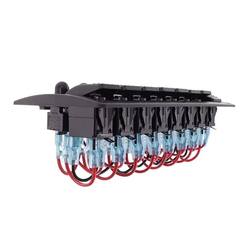 Marine IP66 Waterproof Aluminum 12-24V On-Off 8 Gang Rocker Toggle ...