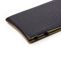 Porte-cartes de score de golf en similicuir à motif crocodile personnalisé et porte-livre de Yardage durable