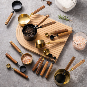 Cuillères doseuses en acier inoxydable 304 de qualité alimentaire avec manche en bois <span class=keywords><strong>d</strong></span>'acacia, 15/30g, pour café, compléments alimentaires, etc., cuillères doseuses pour poudre - Product Image 6