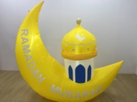 Décoration gonflable Ourwarm Islam Crescent Moon Cloud Ramadan, mosquée gonflable pour cour avec LED
