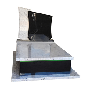 Новый натуральный виконт из белого гранита, индийский черный гранитный надгробный камень - Product Image 3