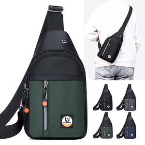 Men's Chest Bag Oxford Cloth Multi Layer Storage Shoulder Bag For Everyday Use Gray Black Green Blue - Product Image 2