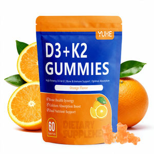 ויטמין <span class=keywords><strong>D3</strong></span> K2 סידן גומי ללא תווית מותג, דל סוכר, תומך בעצמות ובריאות המפרקים, ויטמין גומי - Product Image 4