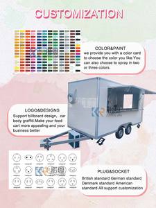 Fast Food Truck Trailer for <b>Sale</b> USA Mobile Food Cart Fully Equipped Equipment Food Truck Suppliers - Product Image 3