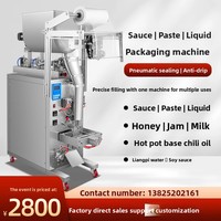 Remplissage liquide 220v pour pâte d'huile de piment Base de soupe de pot chaud Sac de glace au miel Machine à sauce en plastique entièrement automatique