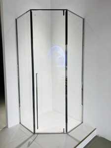 Puerta o <span class=keywords><strong>mampara</strong></span> de <span class=keywords><strong>ducha</strong></span> con forma de rombo, dos paneles fijos y un panel de apertura <span class=keywords><strong>para</strong></span> baño o cuarto de <span class=keywords><strong>ducha</strong></span> de hotel, 2 unidades - Product Image 4