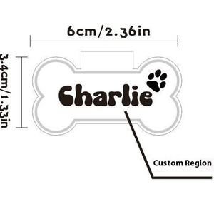 Kustomisasi pribadi dari lampu keamanan jalan malam hewan peliharaan dan ukiran Laser nama hewan peliharaan Led Tag anjing - Product Image 3