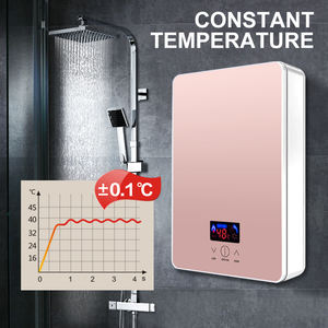 Elektrikli Tankless Su Isıtıcısı Paslanmaz Çelik Isıtma LED Dijital Ekran Plastik IPx4 Su Geçirmez Duvara Monte Ev Tipi Karavan İçin - Product Image 3