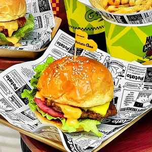 Custom Greaseproof Food-grade Hamburger Deli Packaging <b>Grease</b> Proof Bake Wrapping <b>Paper</b> PE Coated Greaseproof <b>Paper</b> - Product Image 5