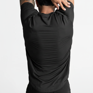 Camiseta Oem con logotipo personalizado Camiseta deportiva para correr de secado rápido Camiseta de poliéster para hombre Fitness Gym Camisetas - Product Image 1