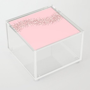 YAGELI Custom Clear Acrylic Glitter Storage <b>Box</b> with Custom Logo Silk-Screen Printed Custom Size for Home & Office Use - Product Image 6