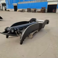 Pouce hydraulique à souder OEM pour excavatrice 4,5-6 tonnes, acier Q355 NM400 140 °   Rotation Scrap Rock Construction