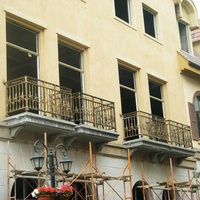 Grilles de balcon en fer forgé, design élégant, balustrades et rampes