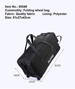 Sac à dos de voyage pliable unisexe en polyester grande capacité, sac à bandoulière multifonctionnel, sac à bagages avec fermeture éclair, résistant à l'eau - Product Image 5
