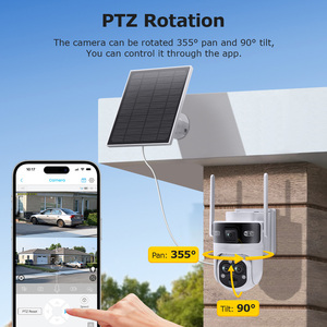 Wistino Ubox tre lenti telecamera di sicurezza Wifi solare esterno rilevatore di movimento allarme 15X Zoom 4G europeo telecamera solare - Product Image 5