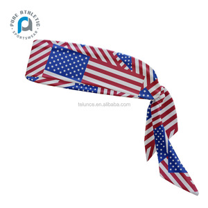 Bandeau fête de l'indépendance patriotique pur pour hommes femmes enfants filles garçons personnalisé drapeau américain Ninja <span class=keywords><strong>Sport</strong></span> bandeau cravate dos - Product Image 2