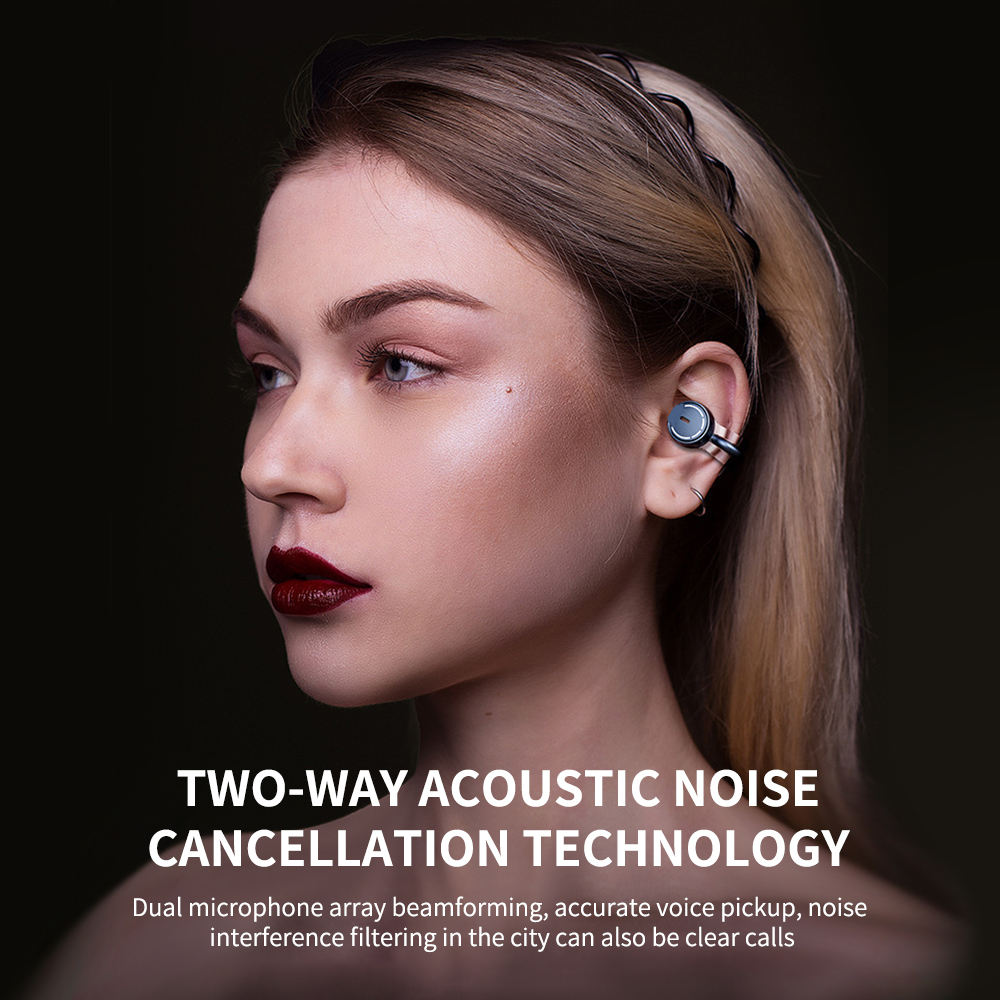 ORANGLES Air Bone Conduction Open-Ear Earbuds | True Noise Cancelling, Ear Clip Design, Wireless Clip-On Headphones (2025 New) - full product showcase - displaying specifications - Image 5 of 6 | adapts to any space | Air Bone Conduction Open-Ear Earbuds | True Noise Cancelling, Ear Clip Design, Wireless Clip-On Headphones (2025 New) deal New Jersey | Free Shipping ORANGLES