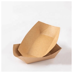 Plateau de service jetable en papier kraft personnalisé pour restaurant, 10oz, 13oz, 23oz, pour frites, chips, hot-dogs, snacks, <span class=keywords><strong>boulangerie</strong></span>, restauration rapide - Product Image 2