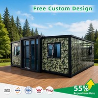 Maison conteneur minimaliste extensible de 20 pieds avec 2 chambres PuTian pour usage hôtelier ou commercial