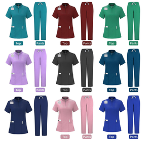 Modern Design Doctor Scrubs Set Stretchable Polyester Fabric Breathable Clothing for <strong>Surgical</strong> and Dental Use - Product Image 5