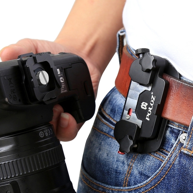 PULUZ Capture Camera Clip with Hard Bag Aluminum Alloy Quick Release Clip and Plate