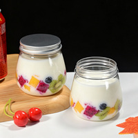 PET Schroefdopfles 250ml Herbruikbaar Transparant voor Pudding Griekse Yoghurt Havermout Granola Jam Snoep Snacks Voedsel Opslag Groothandel