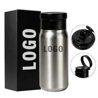 Gourde isotherme en acier inoxydable 16,9 oz avec couvercle à clapet, logo personnalisé, boîte cadeau, thermos de voyage pour promotion, personnalisable