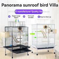 Cage à oiseaux YQKM en gros pour l'élevage de grands perroquets et pigeons, avec roues, grand espace pour canaris et perruches