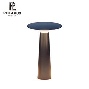 Lampe de table en métal rechargeable, style nordique minimaliste, pour restaurant, bar, café, lumière d'ambiance, lampe de bureau LED portable sans fil, étanche - Product Image 1
