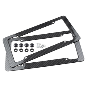 Custom High Quality Waterproof Durable Abs Plastic Black Blank Car License Plate Frame For Usa