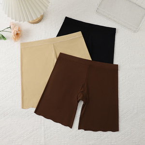 Pantaloncini di Sicurezza da Donna a Gamba Larga Anti-Esposizione a Vita Media-Alta, in Seta Ghiaccio Effetto <span class=keywords><strong>Nudo</strong></span>, Leggeri, Traspiranti e Antibatterici - Product Image 3