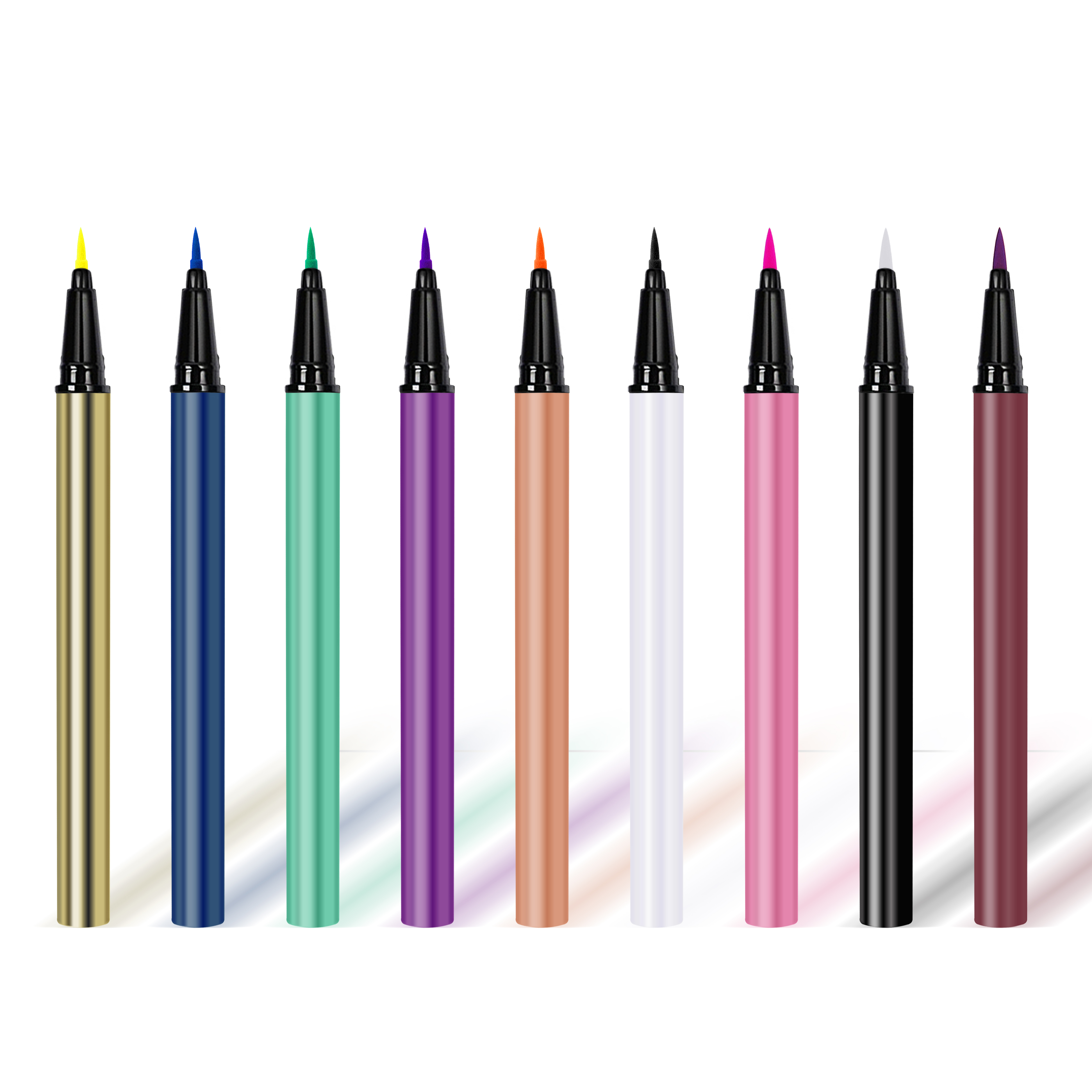 Оптовая продажа черный белый розовый подводка для глаз Водостойкая Подводка для глаз с заказной упаковкой для подводки глаз