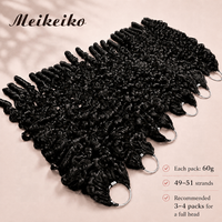 Miracle Knots Cheveux Humains au Crochet pour Tressage, Boucles Birmanes, Extensions de Cheveux Humains 100% Bruts, Cheveux Humains au Crochet Effet Plume